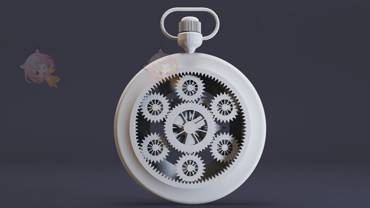 图片[24]-C4D白膜蒸汽朋克机械金属max时钟高细节3d模型blender建模obj素材-cg男孩
