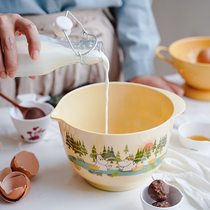 Finnish mummin moomin whipping egg dish and basin baking utensils melamine salad bowl measuring spoon