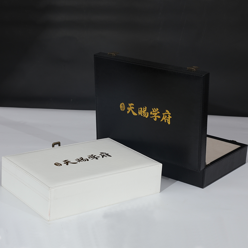 Factory direct delivery box logo custom spot tool policy box real estate delivery key box PU leather portable