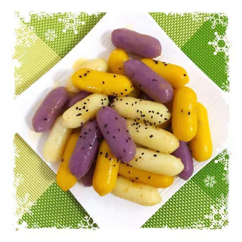 Yanbian specialty Korean cheese rice cake strips Korean troops hot pot sandwich brushed rice cake fast food spicy fried sauce bag