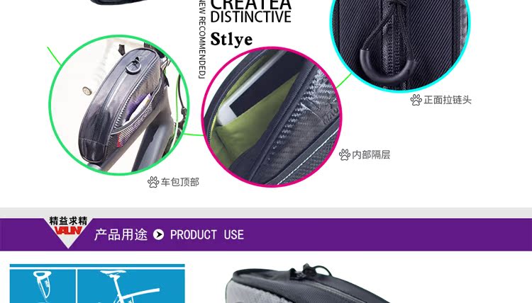 Sacoche pour vélo mixte VAUN - Ref 2225800 Image 10