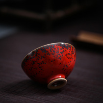 Red kilns smaller tea cup opening slices can raise Jingdezhen Ceramics Kung Fu Tea Cup Tasting Cup Masters Cup Single Cup