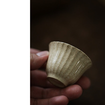 Hand printed adobe small tea cup Kung fu tea cup Tea drinking cup open sheet Nourishing Masters Cup Retro Quaint 35ml