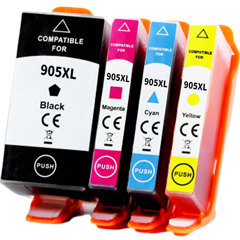 Suitable for Hp Hp905Xl Ink Cartridges 6960 6950 6970 6956 Printer Ink Cartridges 6962 6963 6964 6958 6968 6975 Black 902XL Color Original Ink Cartridges
