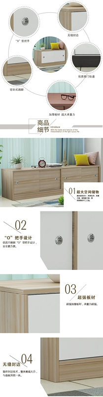 Đơn giản và phong cách trượt cửa sổ và ban công cửa tủ bảo quản tủ tủ thay đổi giày tủ ngắn tủ TV tủ bên có thể được tùy chỉnh - Buồng tủ gỗ 4 cánh