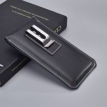 Suitable for Huawei Mate40 40Pro back clip buckle mobile phone pocket wearing leather strap waist hanging bag genuine leather ultra-thin vertical