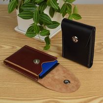 Genuine leather drivers license wearing leather strap Purse Strings Handmade Bull Leather Sleeve Mini Small Card Bag Waist Hanging Zero Money Bag Vertical mans new