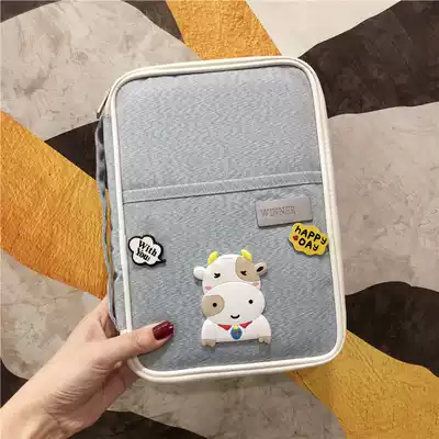 Household ID storage bag Cartoon baby birth certificate vaccine finishing bag Household account book Passport information card bag Female