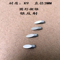 Optical glass cuneiform mirror bevel silver reflecting film wedge shaped triangular reflecting three-prism cylindrical prism