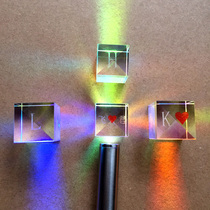 Light Cube Walk Heart Creative Birthday Gift Synchroprism Six Faces Rainbow Photo Photography Lettering Prism