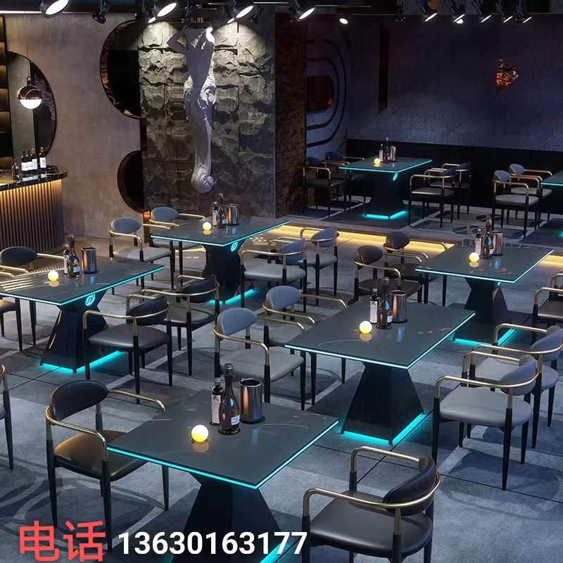 Sake bar livehouse leisure card seat table and chair combination bistro scattered music dining bar grill bar light table