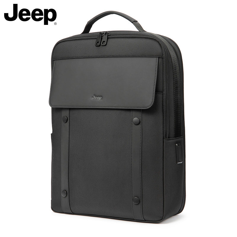 Jeep Men's Double Shoulder Bag 2022 New Tide Cards Business Travel Big Capacity Computer School Bag Men's Bag