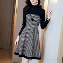 Plaid one-piece dress to be slim and slim fit in 2021 pop new fashion foreign air a word nepotism