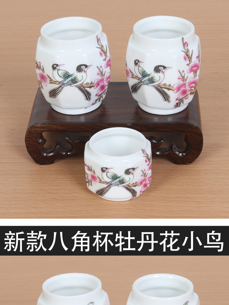 Thrush wax miệng gốm thức ăn chim lon thrush Bails thực phẩm gốm bát hộp nước cốc bát chim thức ăn chim lồng chim phụ kiện cung cấp - Chim & Chăm sóc chim Supplies thức ăn cho chim bồ câu