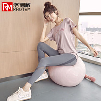 Lodemont Brands Yoga Clothes Womens Summer Net Yarn Slim Fit High End Fashion Nets Red Fitness Sports Suit Women