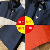 Летняя футболка polo, рубашка, большой размер, из хлопка и льна