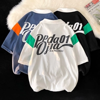 Tide, хлопковая трендовая футболка с коротким рукавом, футболка polo, большой размер