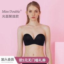 Miss Bobo strapless incognito underwear bandeau bra gathered non-slip women thickened new 2021 chest bra