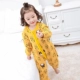Bộ đồ ngủ trẻ em Xiêm 1-6 tuổi Em bé mùa xuân và mùa thu dài tay cộng với nhung chống lưng thắt lưng vệ sinh mùa đông Dịch vụ nhà mùa đông bodysuit bé trai 0-24 tháng