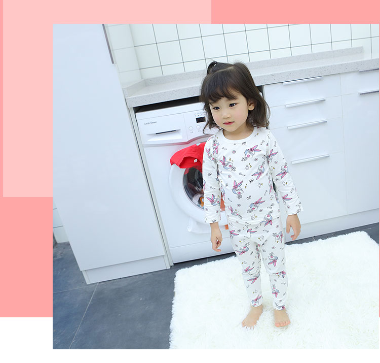 Bộ đồ lót bé gái mùa xuân và mùa hè trẻ em áo sơ mi cotton quần bé phần mỏng bố mẹ tay áo trẻ em quần lót bé trai