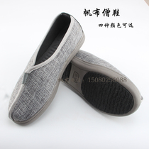 Taiwan Bali monk shoes spring and autumn linen shoes master single shoes fashion shoes breathable cotton linen monk shoes