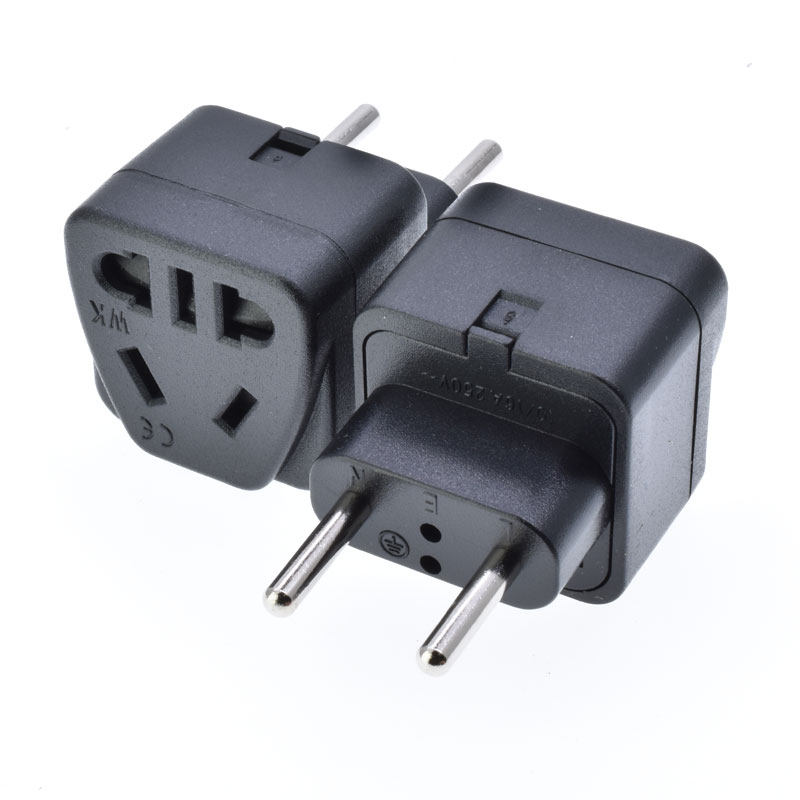 Europeans two round tsflat three - foot conversion plug Travel socket South Korea - Thailand power converter