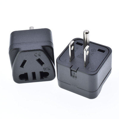 American standard conversion plug one round two flat plug Taiwan Japan Philippines Thailand American converter WK-5