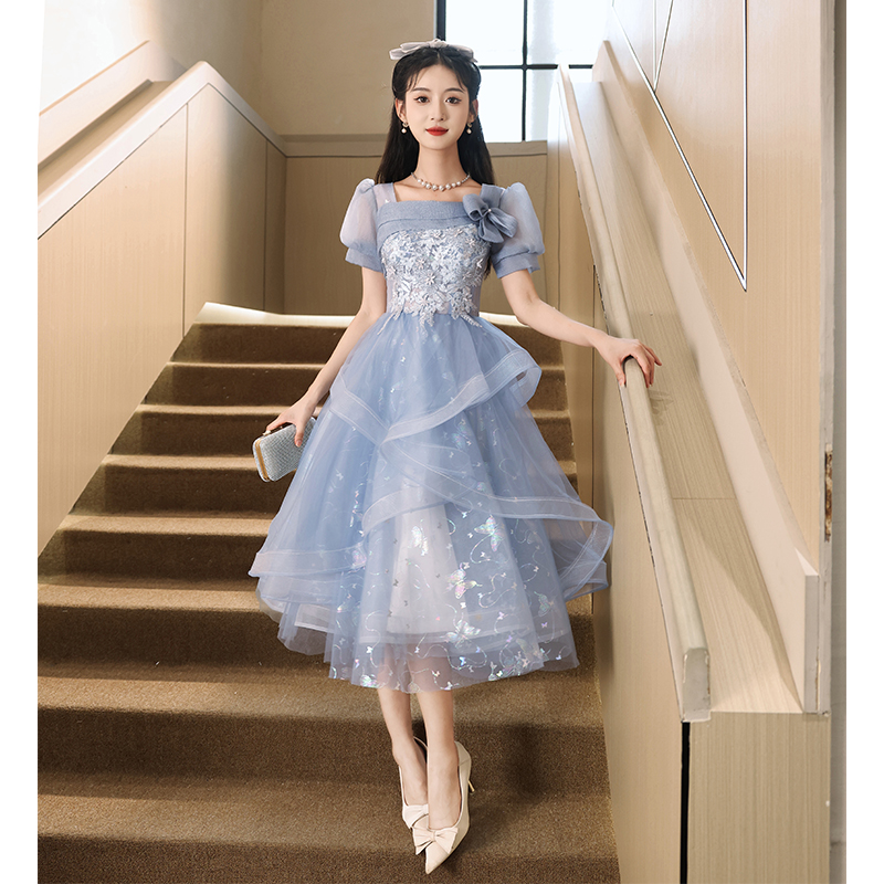 Advanced evening dress, elite skirt, 2023 collection, high-quality style, bright catchy style, tutu skirt