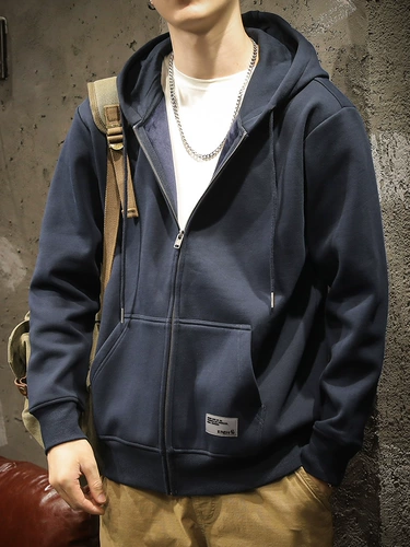 Демисезонная утепленная мужская толстовка с капюшоном, осенняя куртка для отдыха, в американском стиле