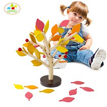 Childrens wooden DIY leaf tree baby puzzle puzzle manual toy material Kindergarten middle class small class area