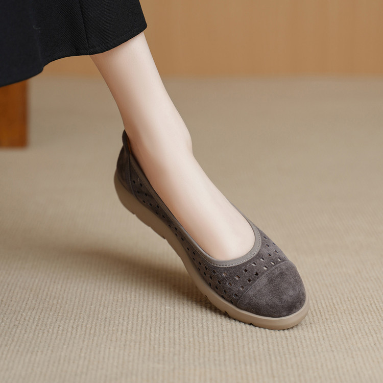 Italy | Pdana Heel Height 4cm ⭐ Soft-Soled, Soft-Surface, Hollow Slip-On Shoes, Summer Fashion Sandals for Women
