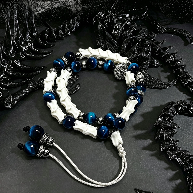 Snake Bone Bracelet Original Design Super Fairy-Like Bracelet High Aesthetic Versatile Tiger Eye Stone Snake Bone Chain High Polish Personalized Gift Box Set