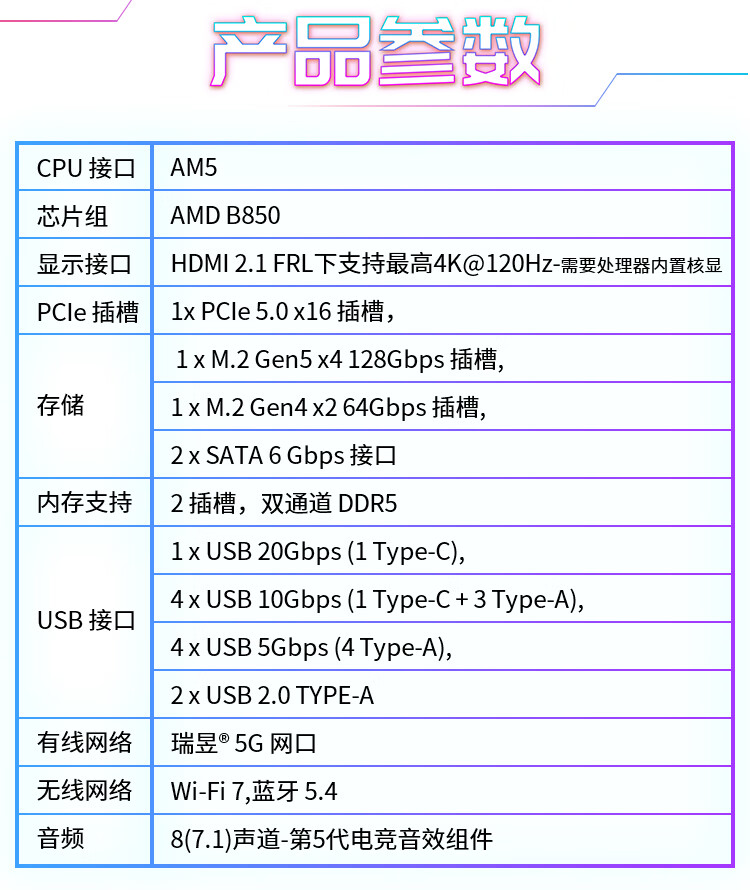 微星(MSI)主板CPU套装MPG B850 EDGE TI WIFI刀锋钛+AMD 9950X3D 板U套装插图12