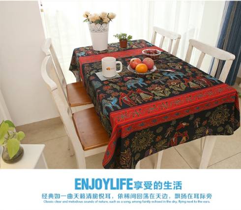 Lijiang Bohemian Vintage Phong cách dân tộc Vân Nam Khăn trải bàn Khăn trải bàn Nhà hàng Khăn vuông Hình chữ nhật Khăn trải bàn - Khăn trải bàn khăn trải bàn sofa