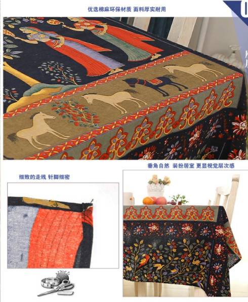Lijiang Bohemian Vintage Phong cách dân tộc Vân Nam Khăn trải bàn Khăn trải bàn Nhà hàng Khăn vuông Hình chữ nhật Khăn trải bàn - Khăn trải bàn khăn trải bàn sofa