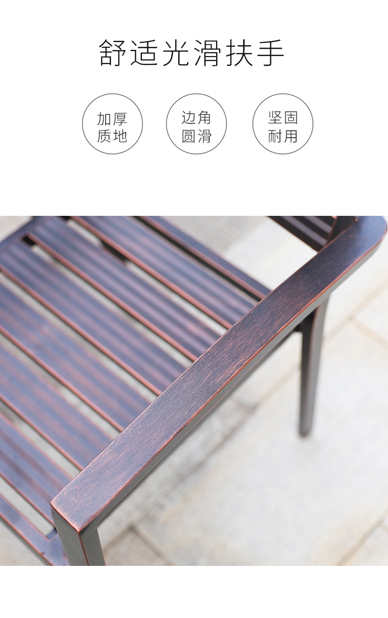 Mojia ngoài trời bàn ghế ngoài trời ban công ngoài trời nhôm đồ nội thất bàn ăn giải trí ngoài trời kết hợp bàn ghế sắt bộ bàn ghế ban công