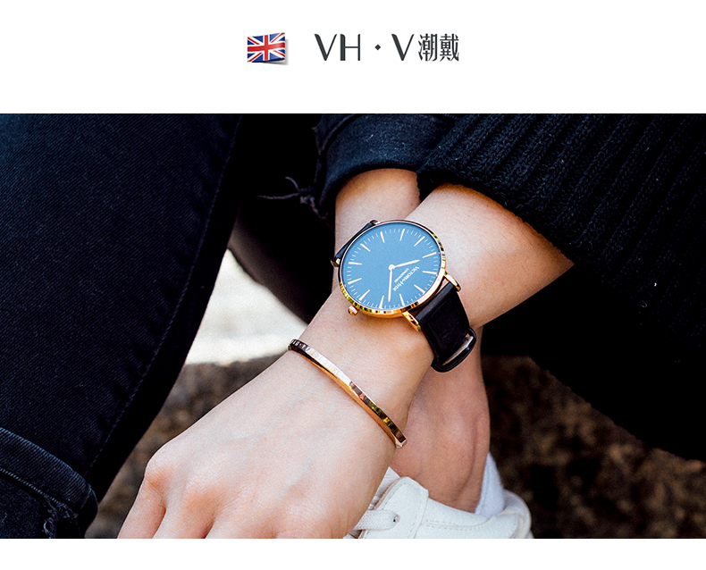 VH.london xem phụ kiện trang sức đơn giản mở bracelet Châu Âu và Hoa Kỳ xu hướng nam giới và phụ nữ vài món quà vòng tay DW8