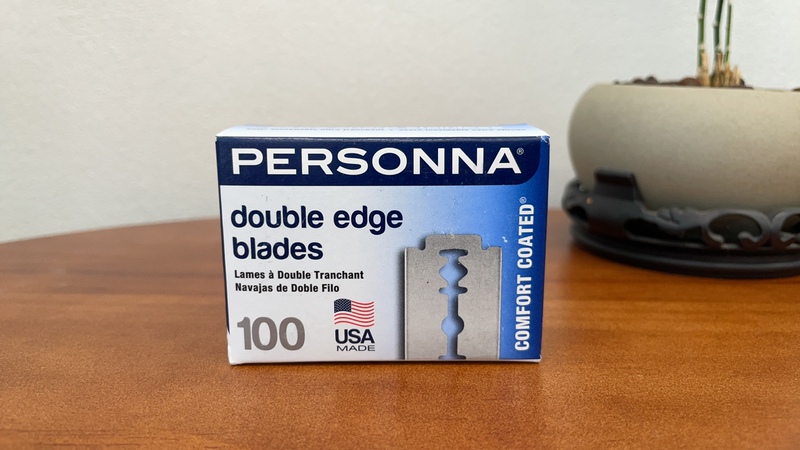 American Personna Razor Blades Imported with Platinum Coating, Double-Sided Blades for Manual Shaving, Film Cutting