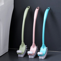 Toilet Brush Clear Brush Thickened Hair Brush Plastic Long Handle Bifacial Bending No Dead Angle Soft Gross Domestic Raw Room Cleaning Brush