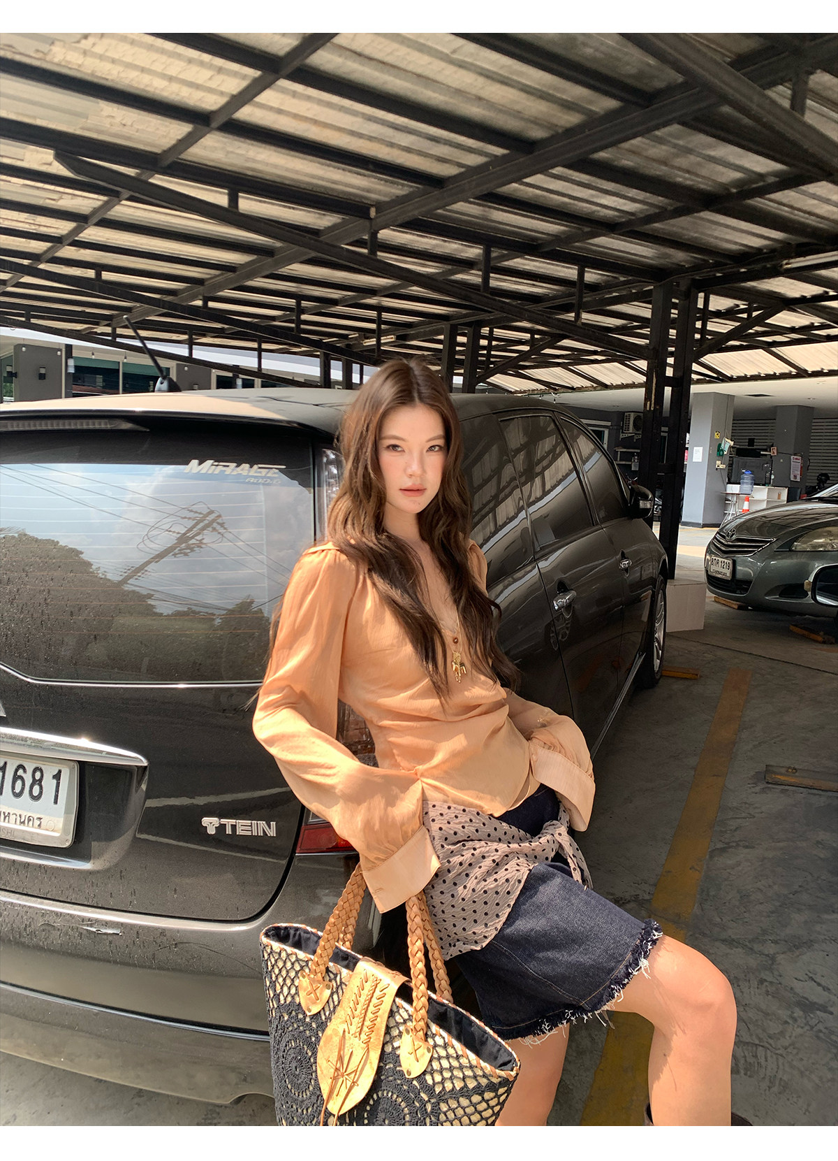 马儿MAR винтажная джинсовая юбка женская летняя с заниженной талией прямая короткая с бахромой стройнящая универсальная