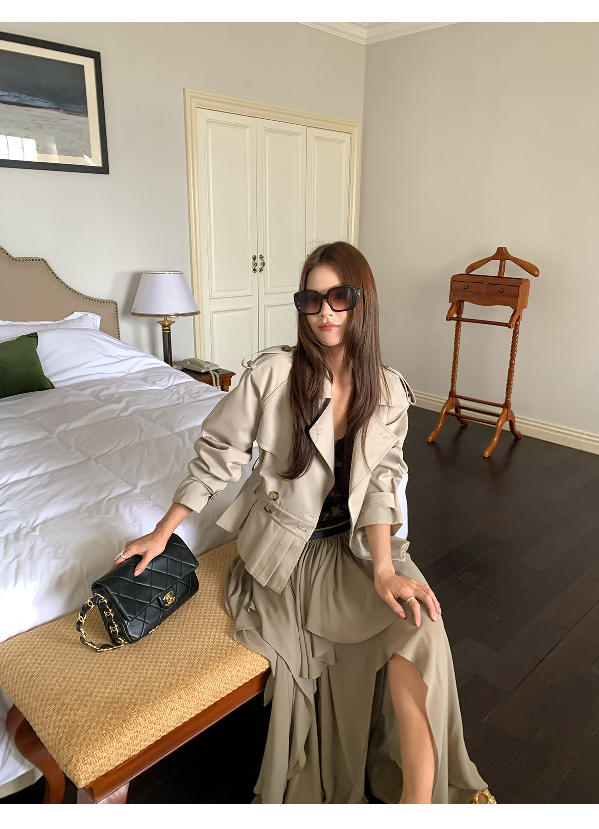 马儿MAR Французская юбка с оборками неправильного кроя женская расклешенная длинная многослойная юбка-торт