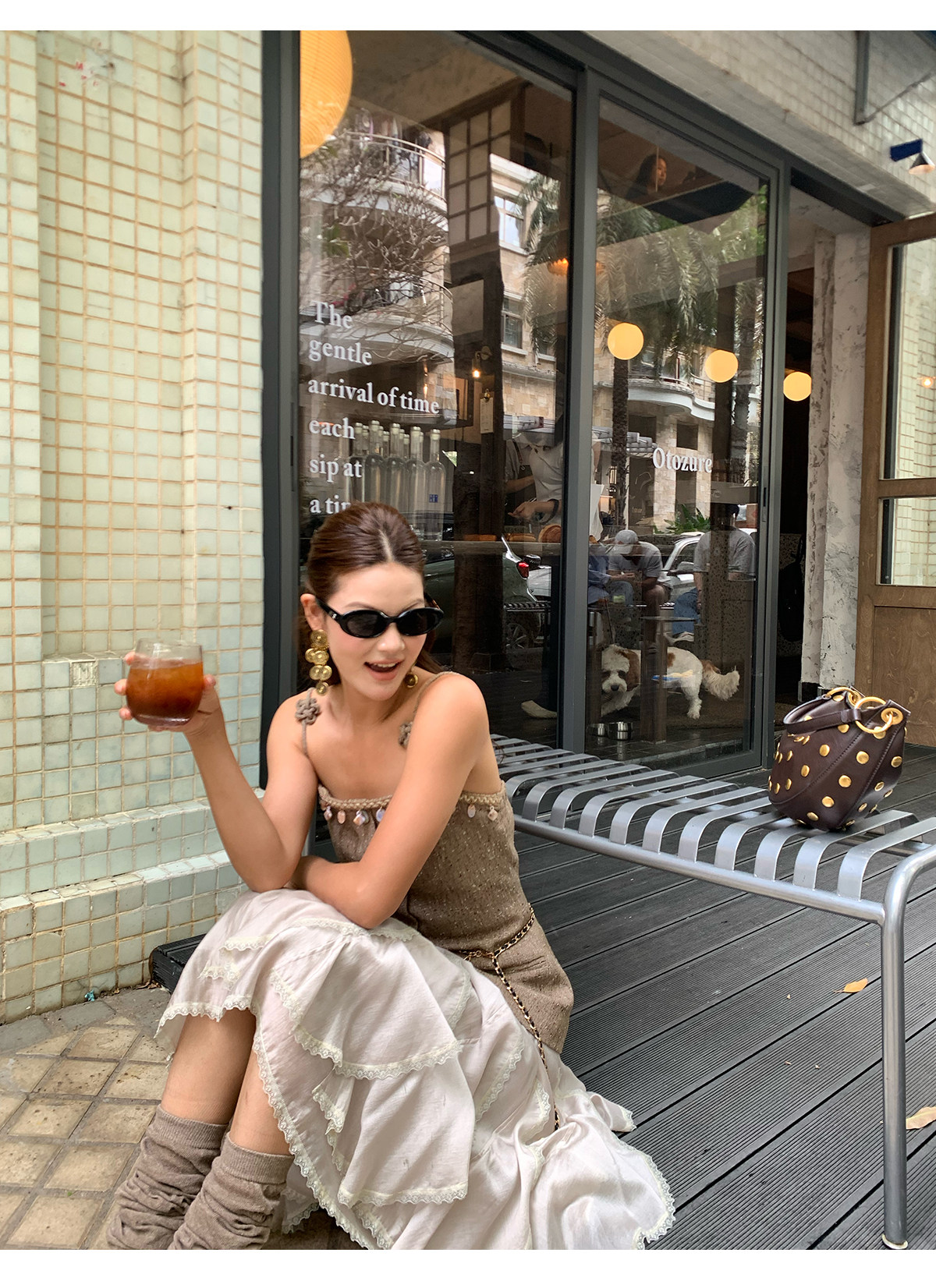 马儿MAR Модная юбка с неровным кружевным дизайном из смеси тенселя и ацетата с эластичным поясом