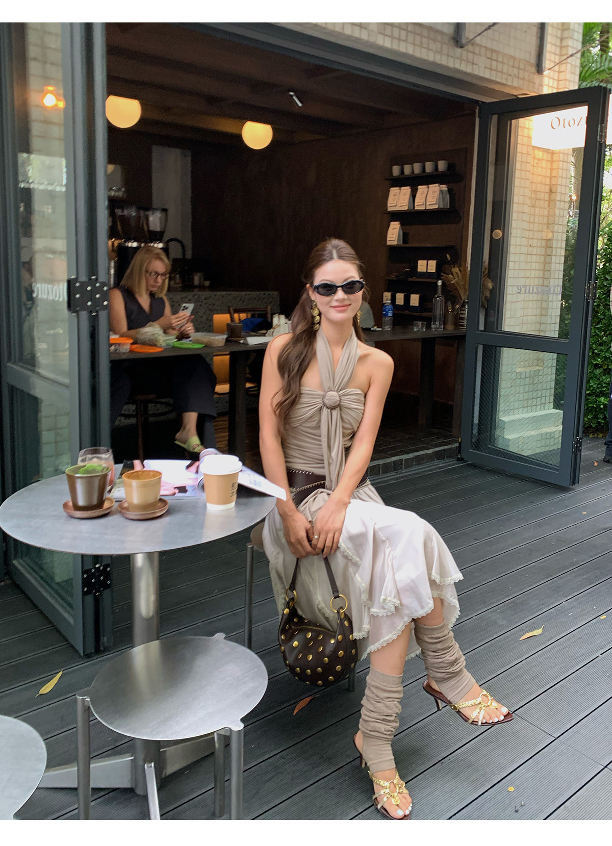 马儿MAR Модная юбка с неровным кружевным дизайном из смеси тенселя и ацетата с эластичным поясом