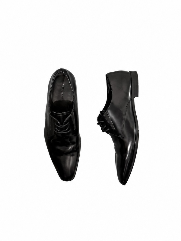 Aftertaste "Drop 12" Italian Imported Genuine Leather Large Sole Pointed Toe Lace-Up Derby Shoes Aftertaste "Drop 12" Italian Imported Genuine Leather Large Sole Pointed Toe Lace-Up Derby Shoes