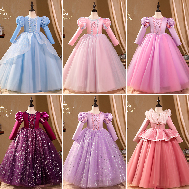 Halloween Costume Cinderella Princess Dress Frozen Elsa Anna Princess Dress Sandy Princess Dress
