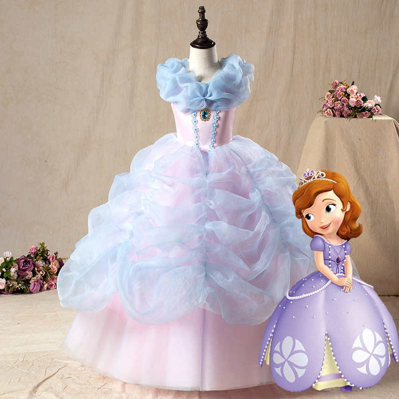 Children's Ice and Snow Love Tha Princess Skirt Sufia Girl Love Loaisha Grey Girl Foreign Dress Spring Summer Money