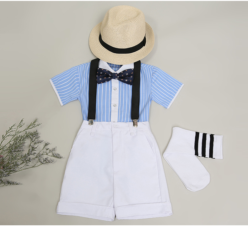 Chàng trai ăn mặc phù hợp với mùa hè trẻ em của đàn piano trang phục Anh bé bib nam hoa cô gái máy chủ hiệu suất trang phục váy đầm đẹp cho bé yêu