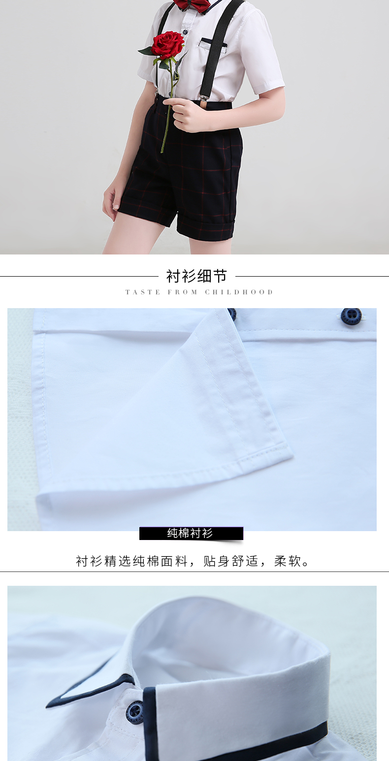 Hoa cô gái ăn mặc nhỏ chủ boy hiệu suất trang phục điệp khúc phù hợp với bib trẻ em đàn piano hiệu suất set mùa hè váy trẻ em