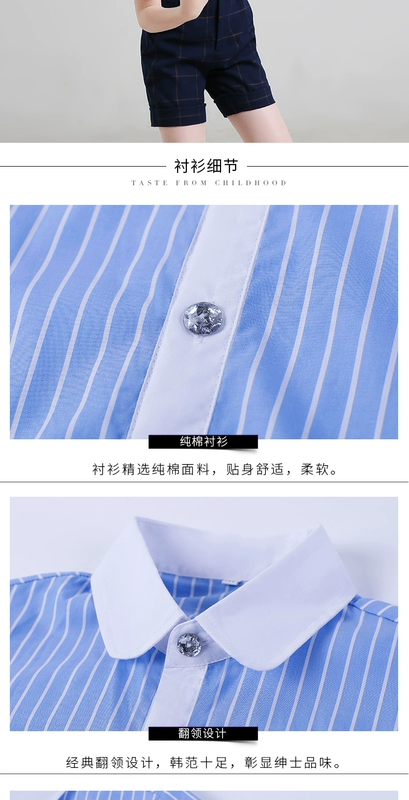 Hoa cô gái ăn mặc nhỏ chủ boy hiệu suất trang phục điệp khúc phù hợp với bib trẻ em đàn piano hiệu suất set mùa hè shop bán đồ trẻ em