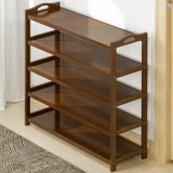 Полка для обуви для дома, красивая стойка для хранения на дверце обувного шкафа, экономичная многослойная бамбуковая пыленепроницаемая простая полка для обуви